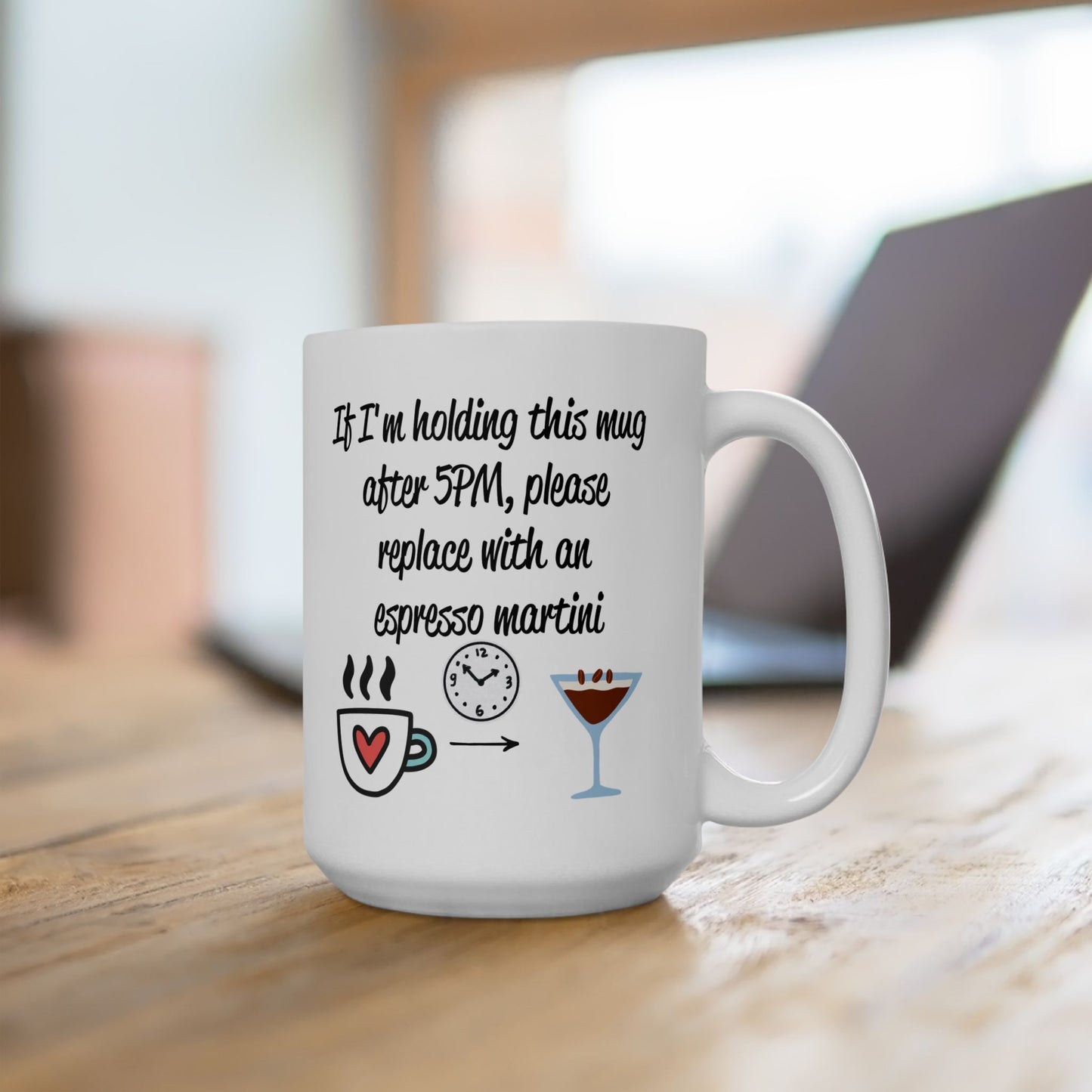 Funny Coffee & Espresso Ceramic Mug, Humorous Gift for Coffee Lovers, Perfect for Birthdays, Office Decor, and Holiday Cheer