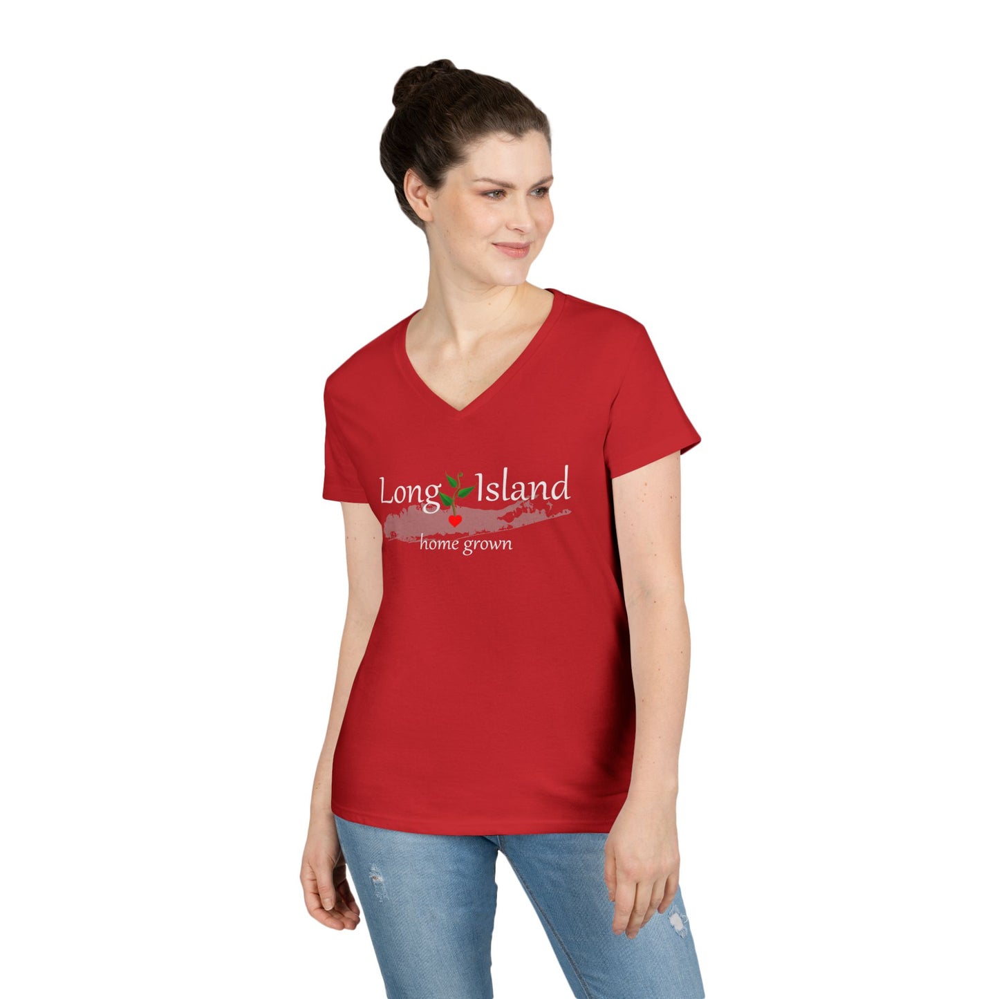 What's Up Long Island? Home Grown - Women's V-neck T-shirt