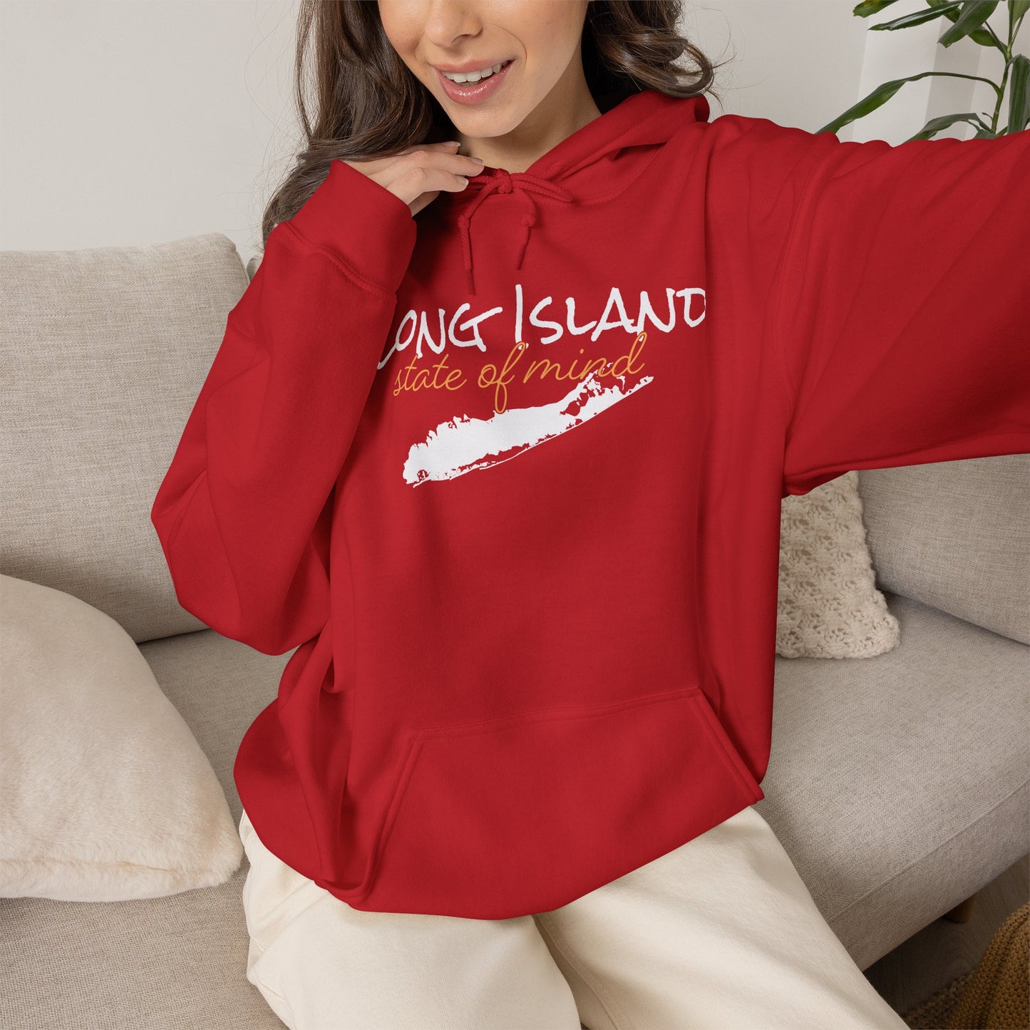Long Island 'State of Mind' Hoodie — Coastal Island Unisex Graphic Pullover