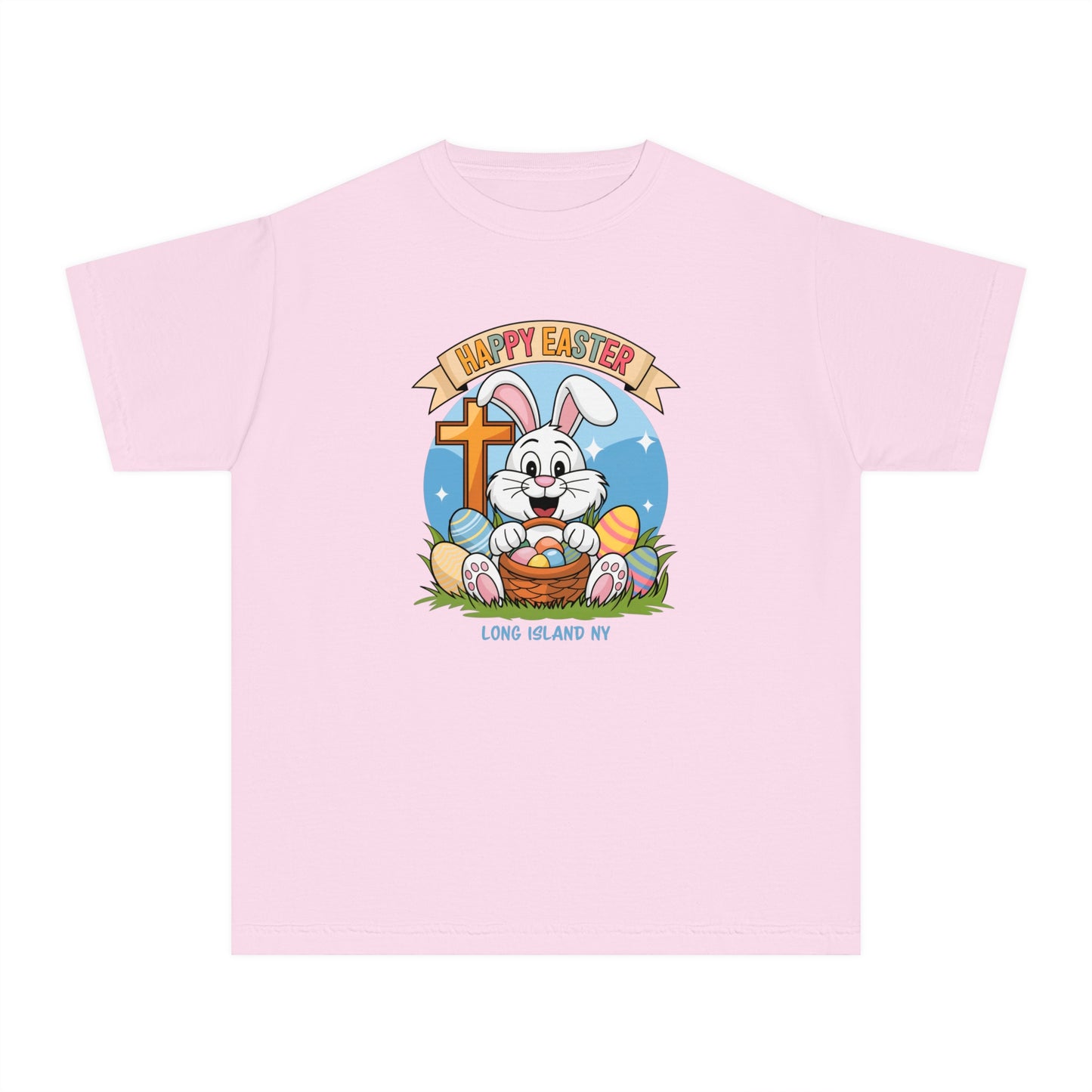 What's Up Long Island? Happy Easter Bunny from Long Island - Youth Midweight Tee