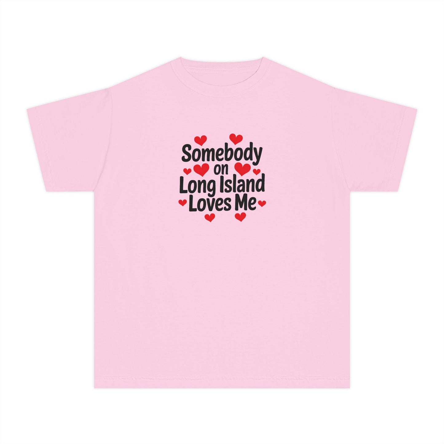What's Up Long Island? Youth Midweight Tee - 'Somebody on Long Island Loves Me'