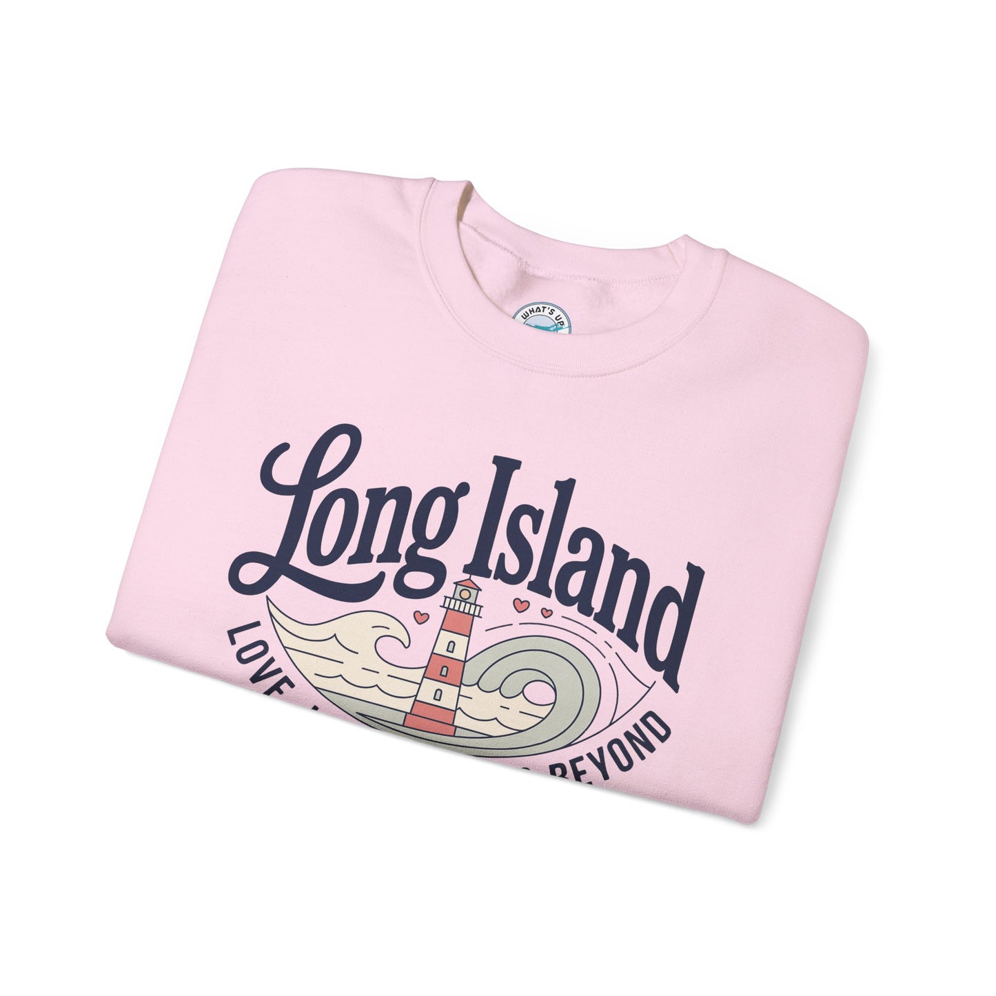 What's Up Long Island? Lighthouse Crewneck Sweatshirt — Love, Lighthouses & Beyond