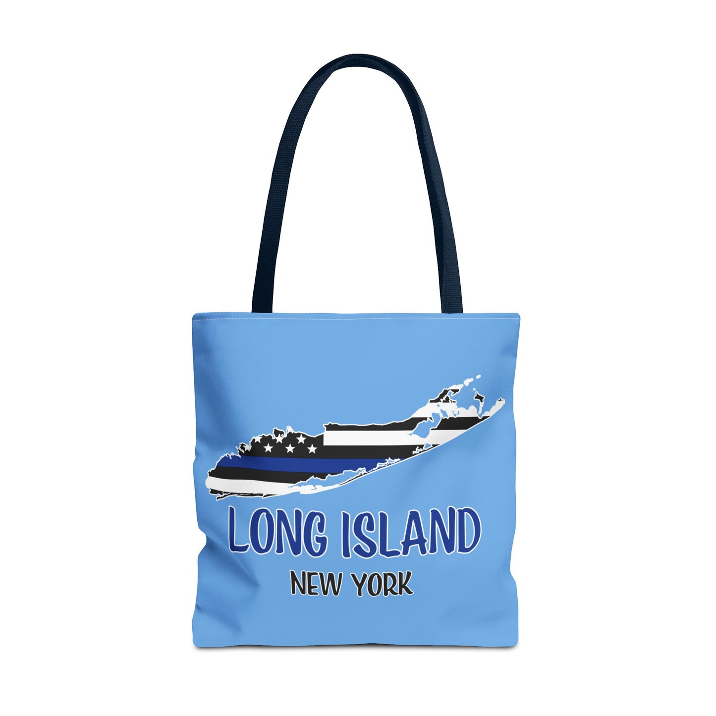 What's Up Long Island? NY Police Support Back the Blue Flag Design - Tote Bag