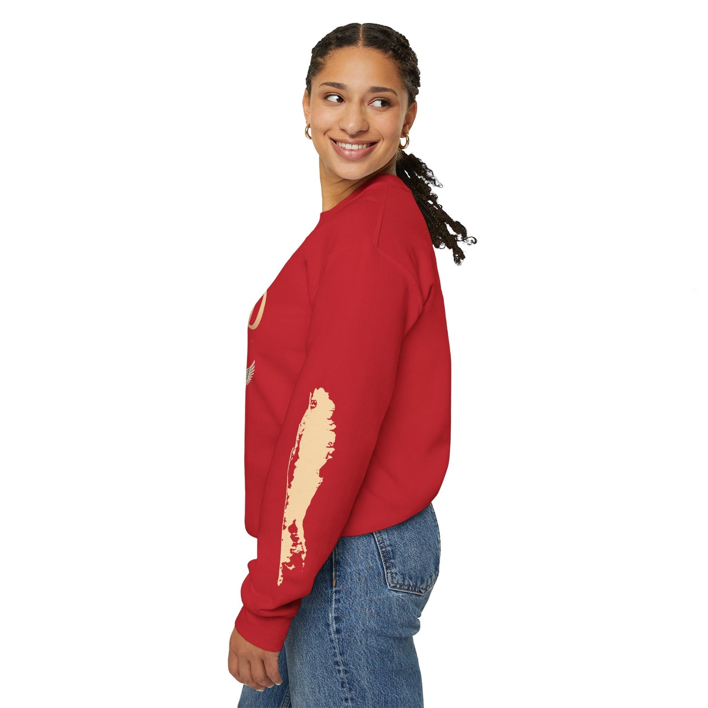 What's Up Long Island? Nativity, Angels & Silent Nights Unisex Crewneck Sweatshirt | Cozy Holiday Apparel, Gift for Christmas