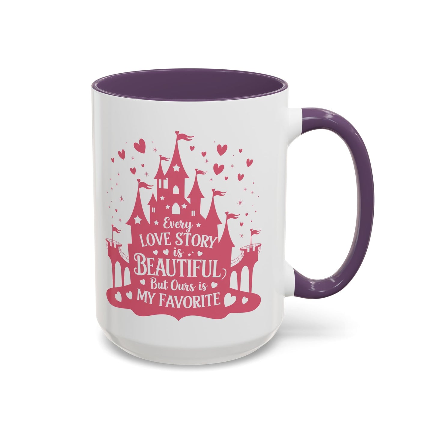 Every Love Story is Beautiful, But Ours is My Favorite - 11oz & 15oz two-tone mug - Valentine's Day, anniversaries, weddings