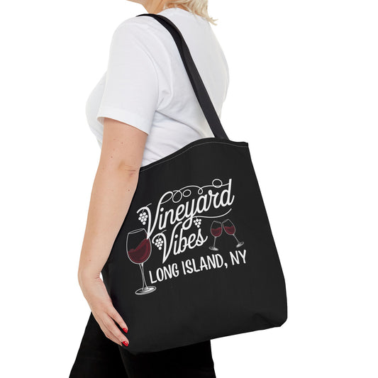 Vineyard Vibes What's Up Long Island? Tote Bag - Fun and Functional - Great gift for wine lovers