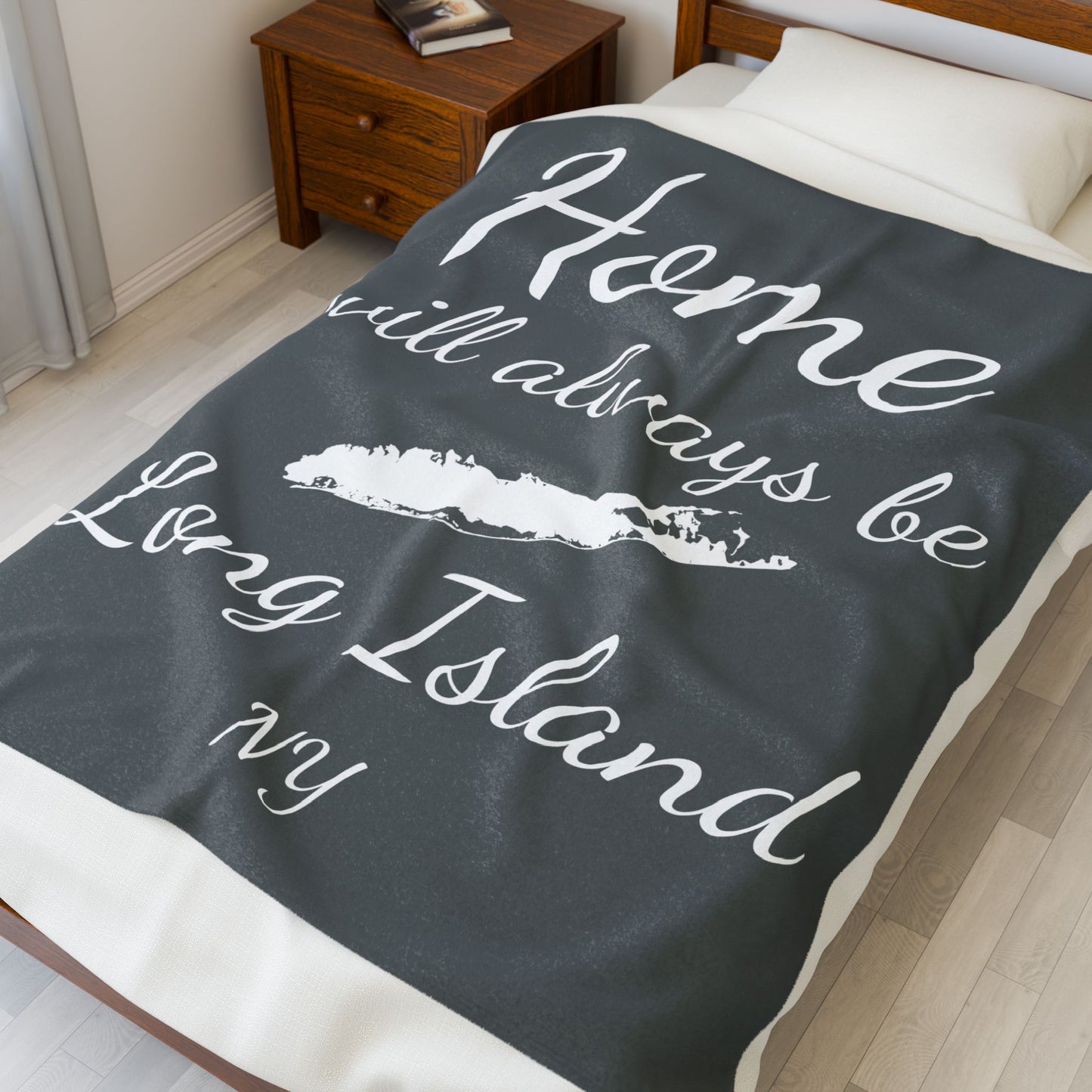 What's Up Long Island? 7 Colors - Home will always be Long Island NY - Velveteen Blanket