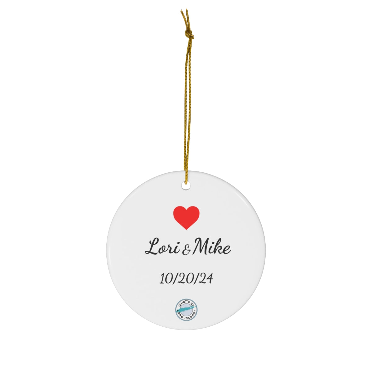 I'm So Glad We Both Swiped Right Personalized Ornament – Valentine's Day, anniversaries, weddings, Couples, partners, or anyone who found love through a swipe