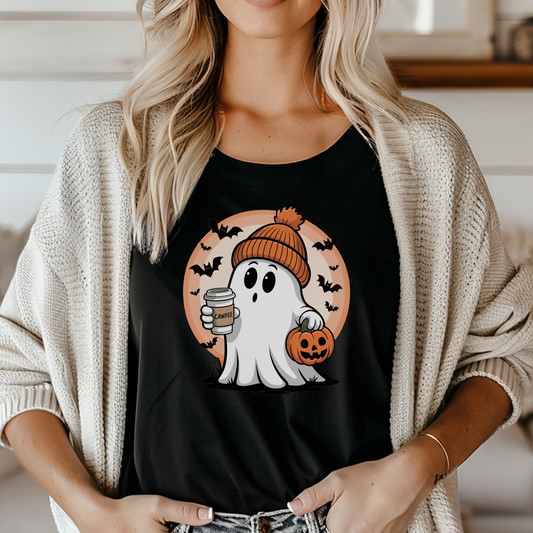 What's Up Long Island? Ghost Cawfee T-Shirt, Long Island Spirit, Fall Apparel, Halloween