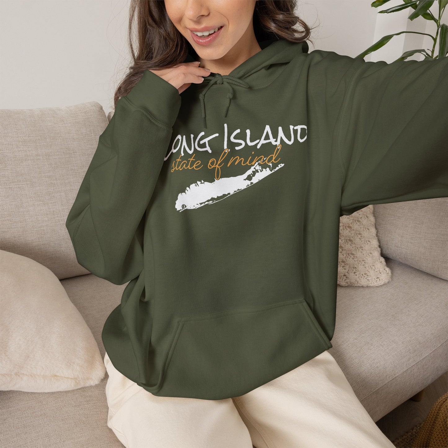 Long Island 'State of Mind' Hoodie — Coastal Island Unisex Graphic Pullover