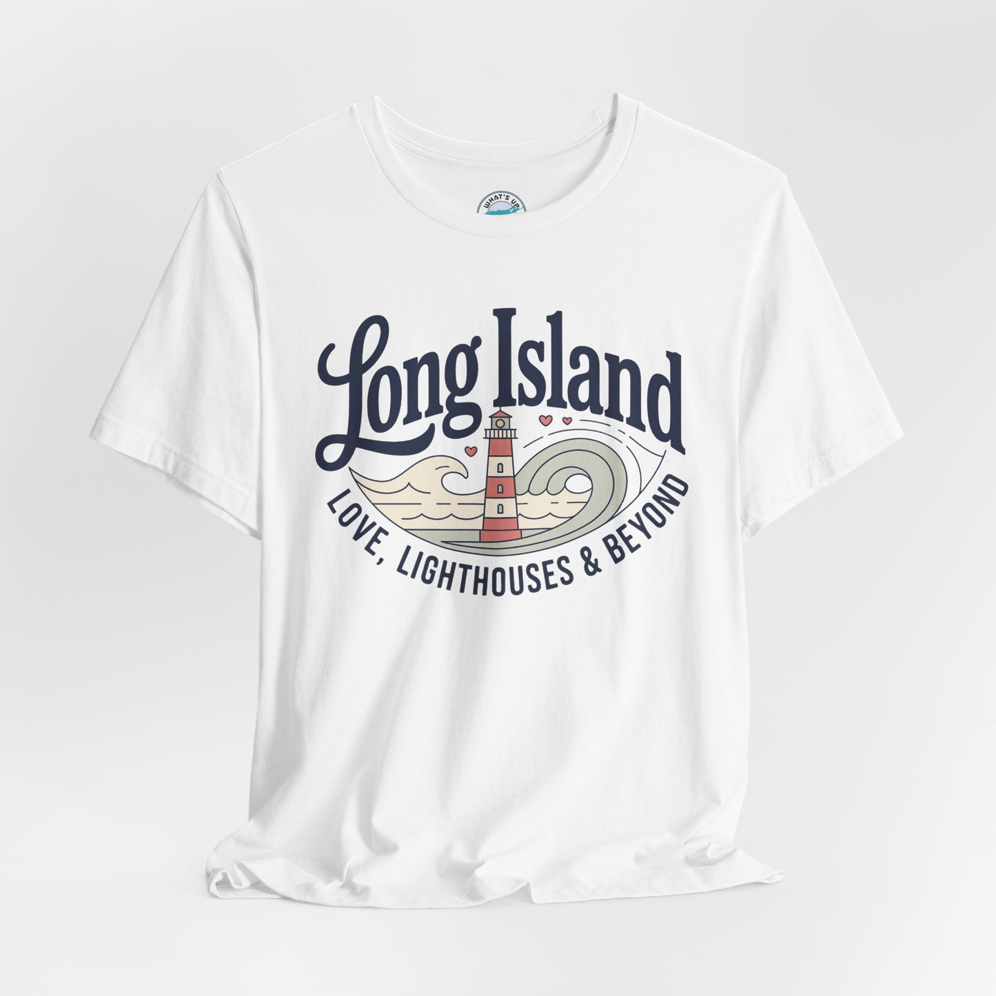 Long Island Lighthouse Unisex Tee — "Long Island: Love, Lighthouses & Beyond"