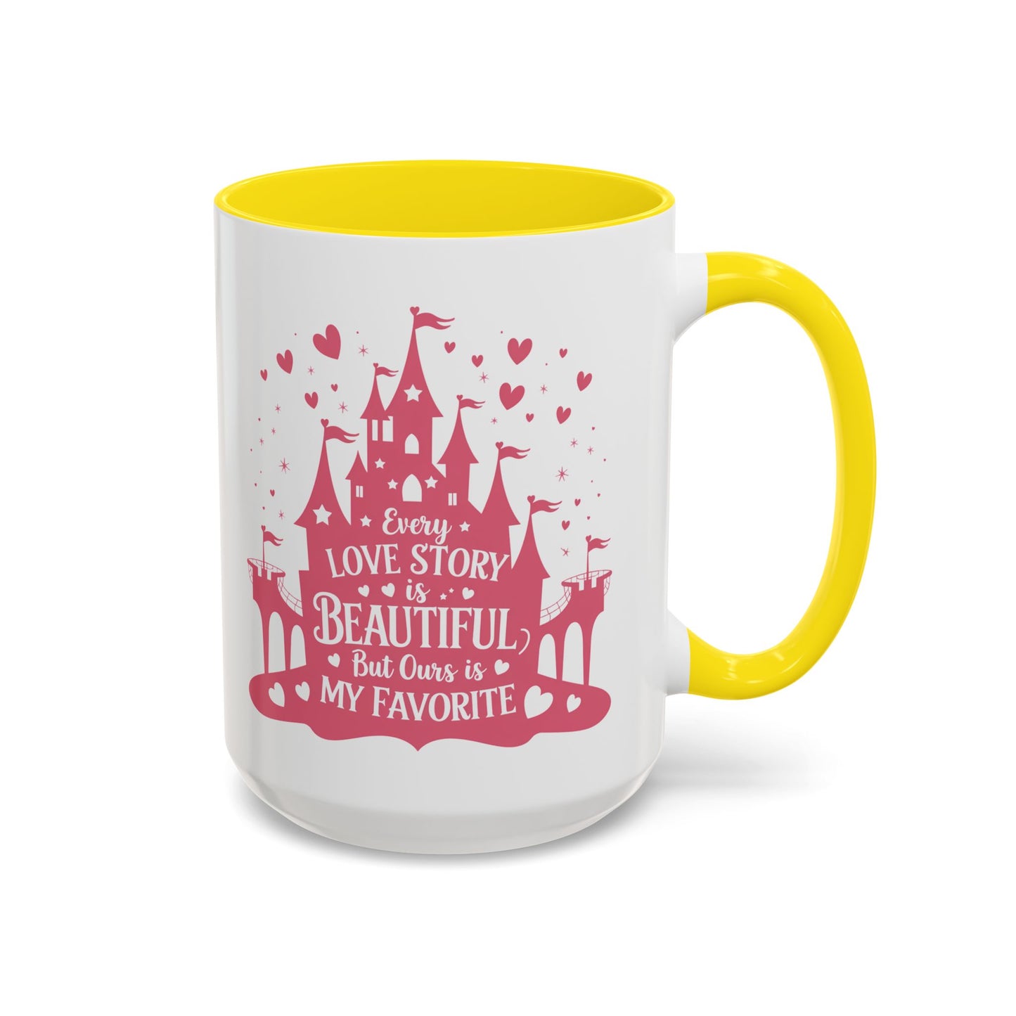 Every Love Story is Beautiful, But Ours is My Favorite - 11oz & 15oz two-tone mug - Valentine's Day, anniversaries, weddings