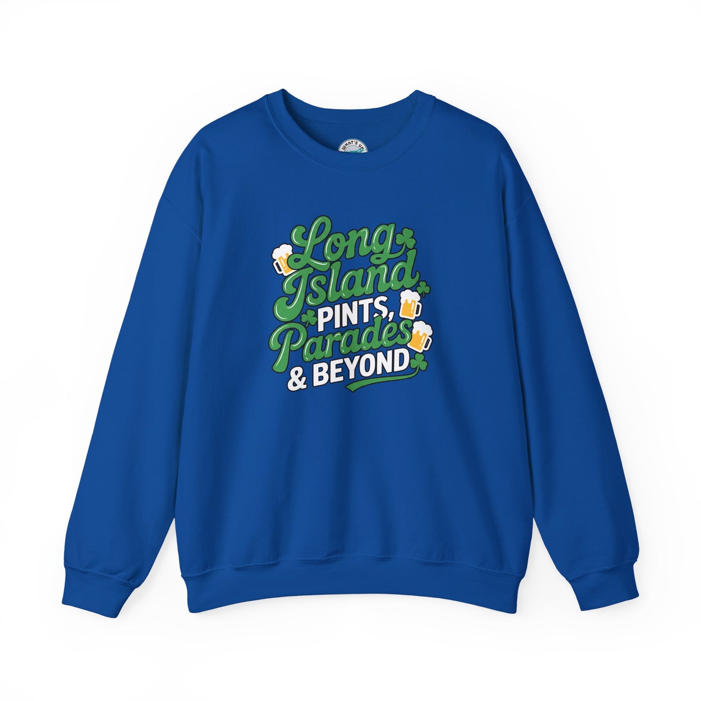 Long Island Pints Parades & Beyond Unisex Crewneck Sweatshirt - Great for Pub Crawls, Parades and St Patrick's Day