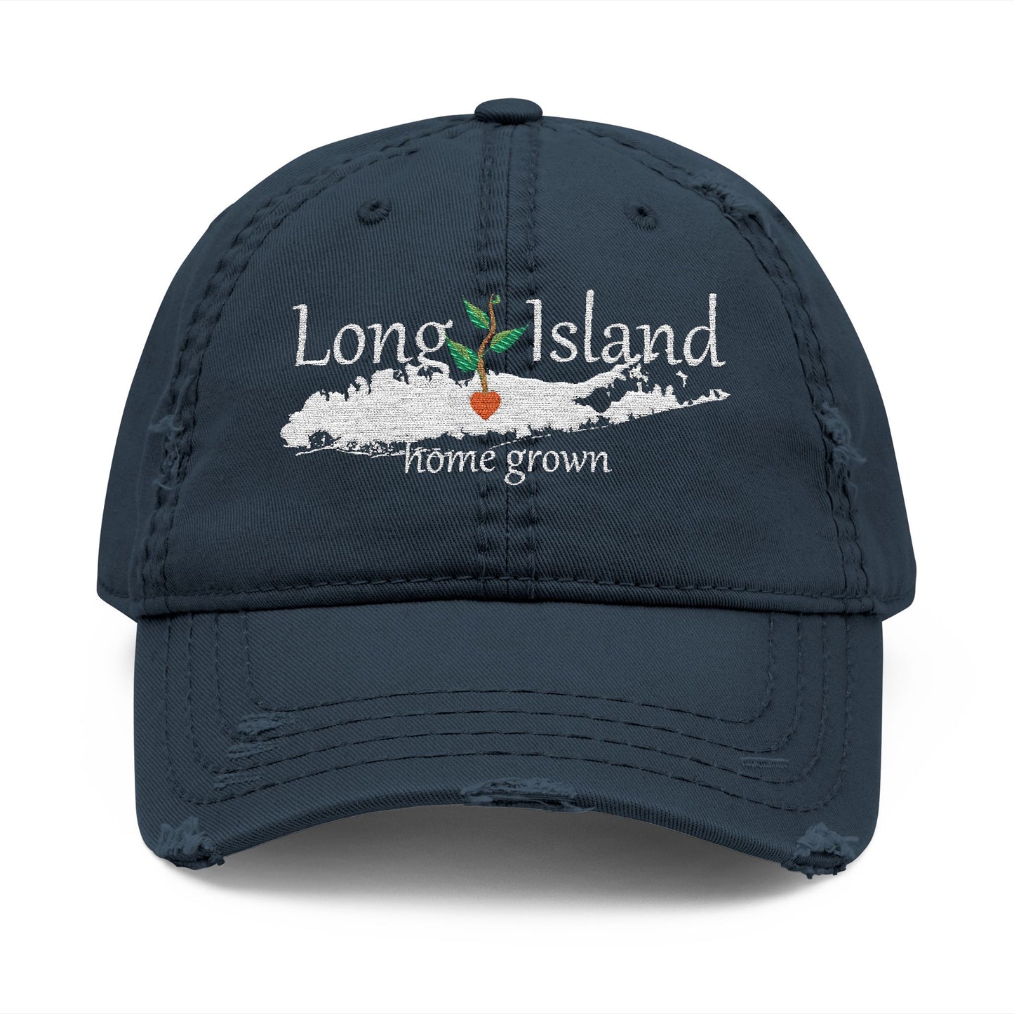 What's Up Long Island? Home Grown Embroidered Distressed Hat