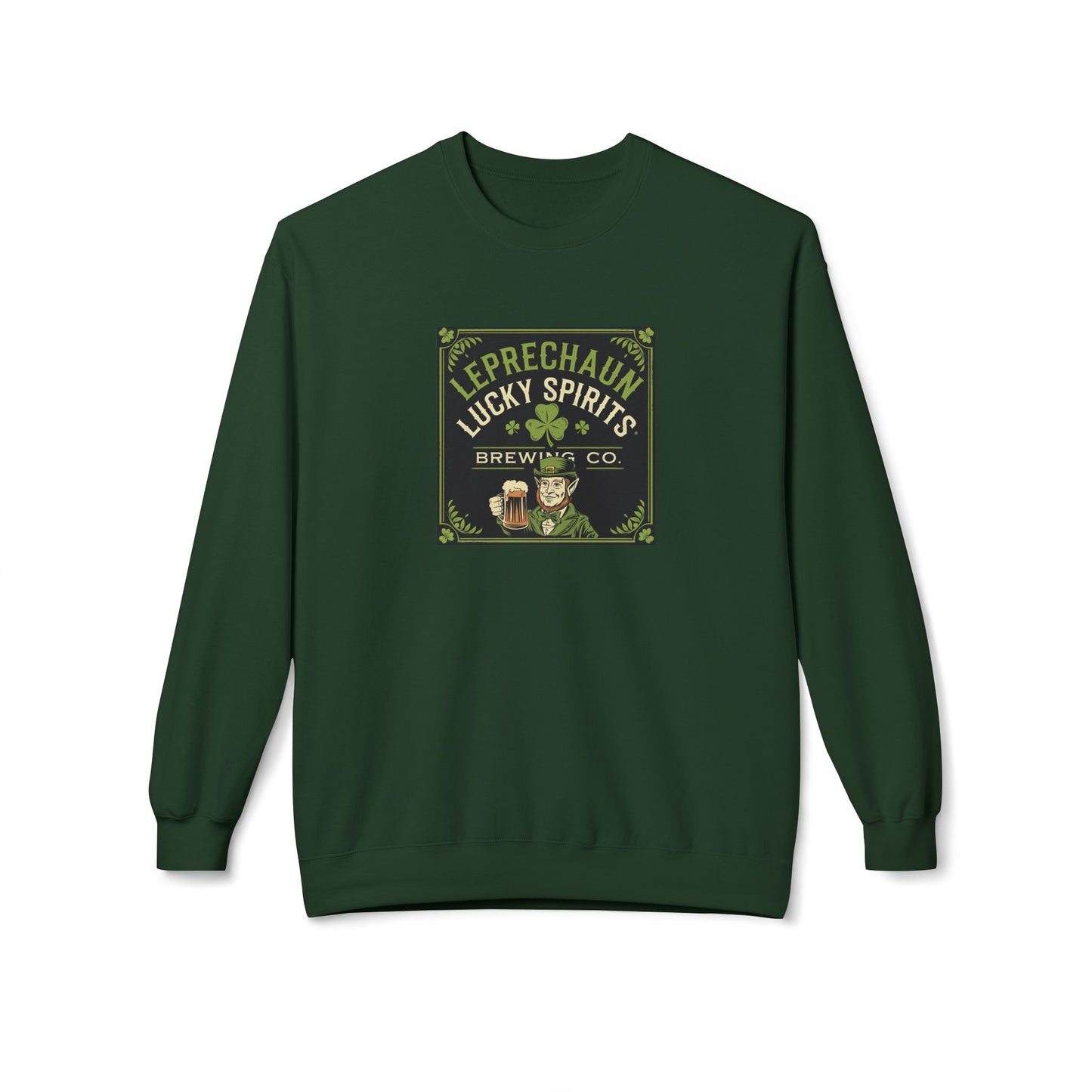 Leprechaun Lucky Spirits Hoodie – Unisex Midweight Fleece Sweatshirt for St. Patrick's Day Celebrations
