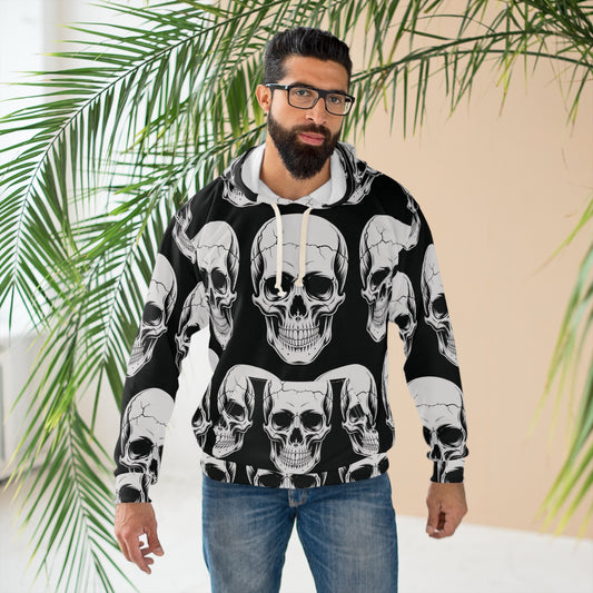 Skull Head - Unisex Pullover All-Over Print Hoodie, Cozy Sweatshirt, Perfect Gift for Friends