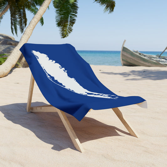 What's Up Long Island? Blue Stylish Beach Towel for Sun Lovers, Pool Days, and Gifts, Soft and Absorbent