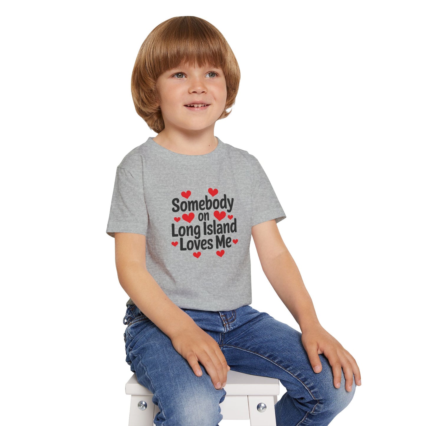What's Up Long Island? Somebody on Long Island Loves Me Toddler T-Shirt - Cute Kids Apparel