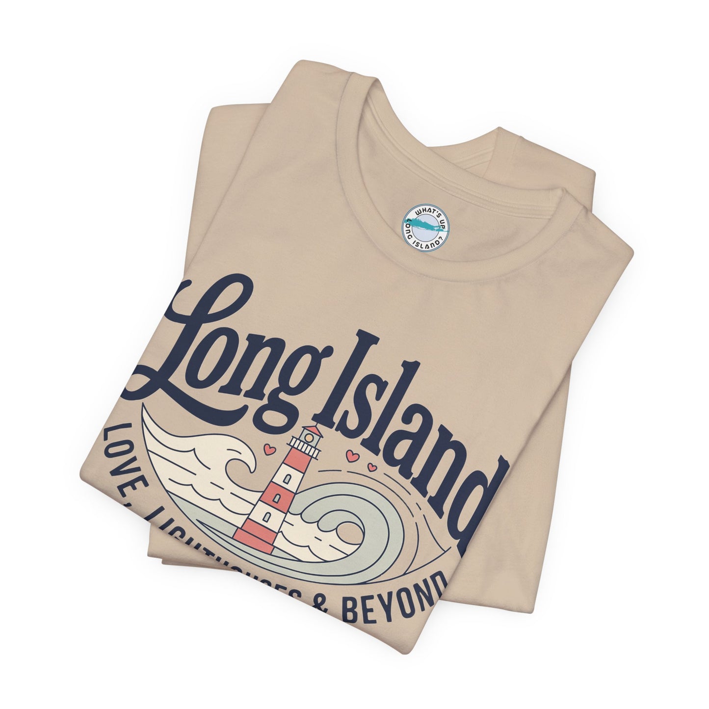 Long Island Lighthouse Unisex Tee — "Long Island: Love, Lighthouses & Beyond"