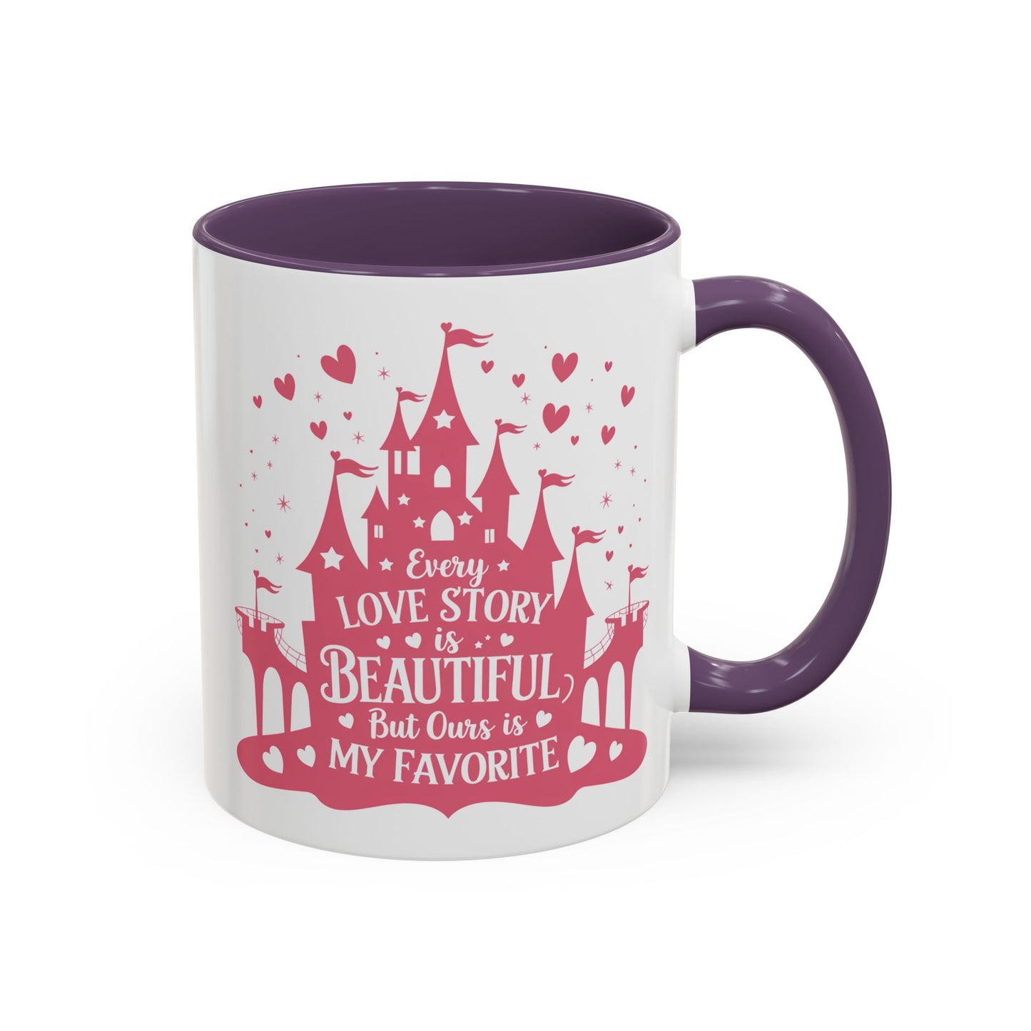 Every Love Story is Beautiful, But Ours is My Favorite - 11oz & 15oz two-tone mug - Valentine's Day, anniversaries, weddings