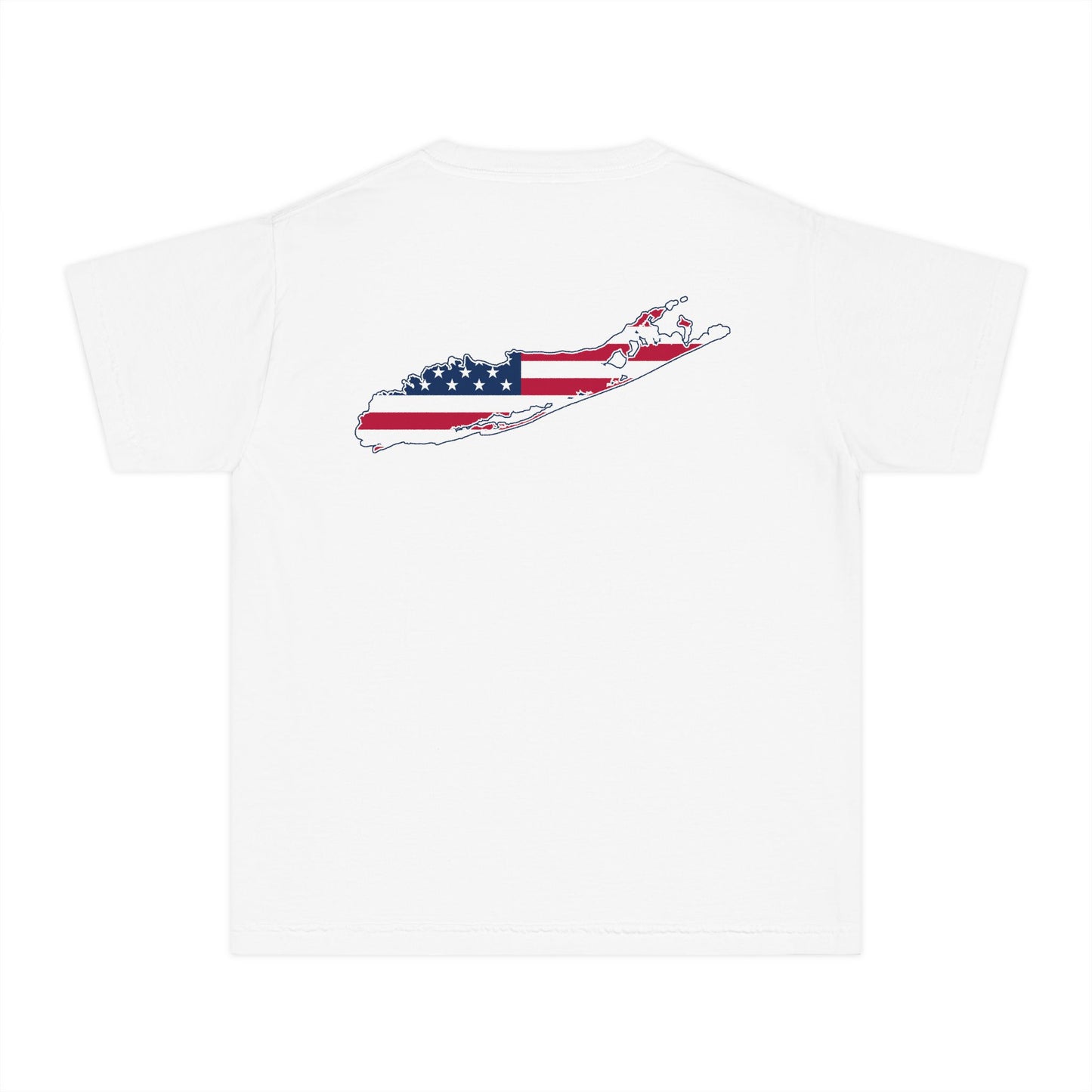What's Up Long Island? Youth USA Long Island Flag Tee - Perfect for Independence Day, Casual Wear