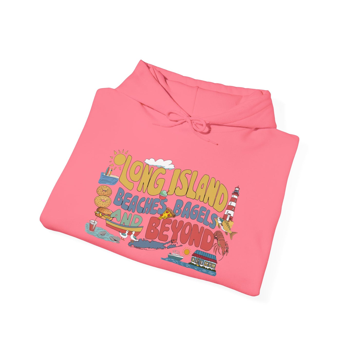 What's Up Long Island? Beaches, Bagels and Beyond Graphic Hoodie – Unisex Heavy Blend™
