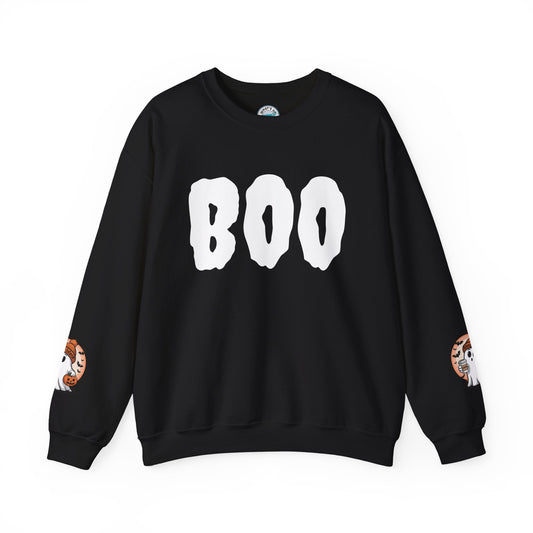 What's Up Long Island? Spooky Cawfee Long Island Ghost Unisex Crewneck Sweatshirt - Perfect for Halloween, Cozy Fall Wear, Boo
