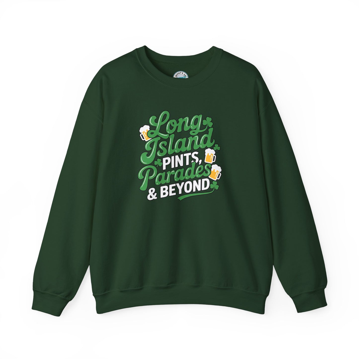 Long Island Pints Parades & Beyond Unisex Crewneck Sweatshirt - Great for Pub Crawls, Parades and St Patrick's Day