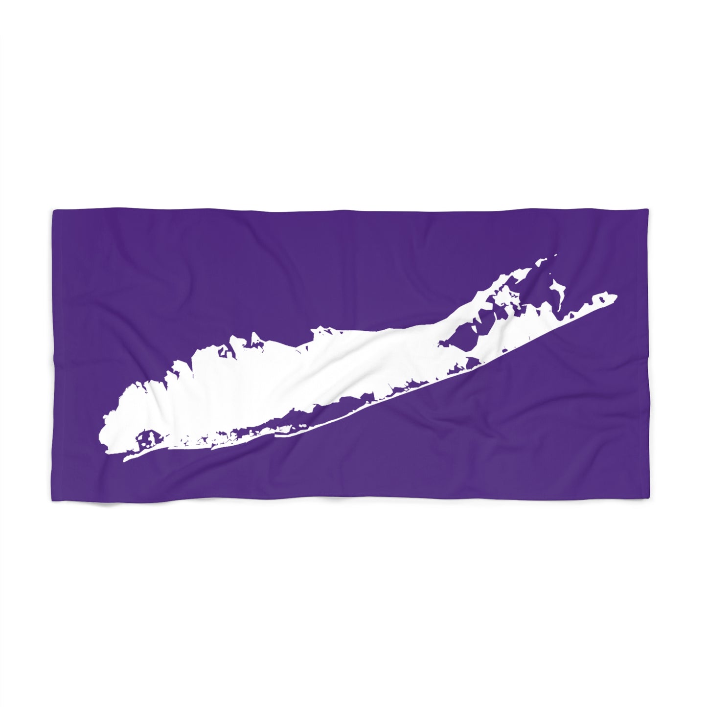 What's Up Long Island? Purple Stylish Beach Towel for Sun Lovers, Pool Days, and Gifts, Soft and Absorbent