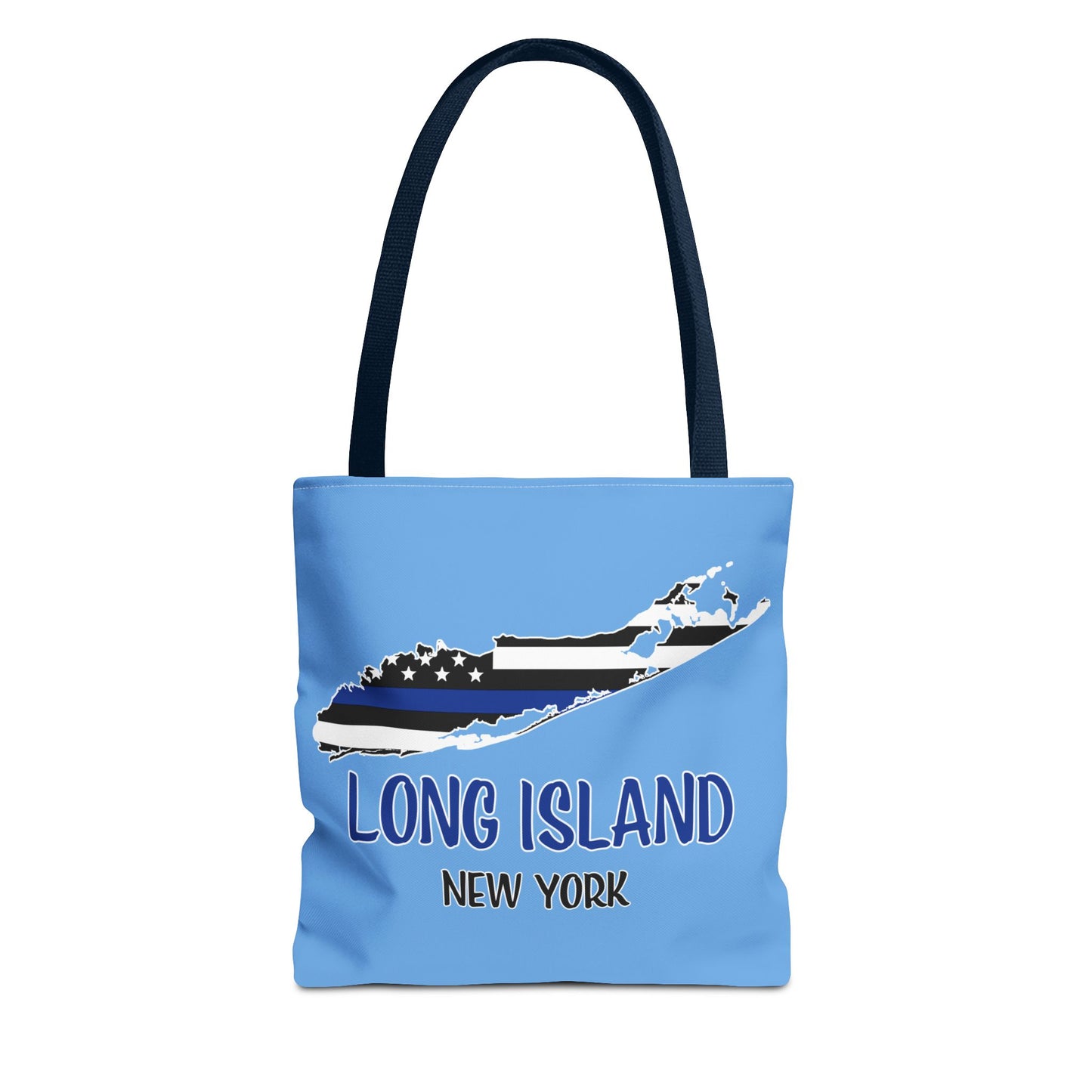 What's Up Long Island? NY Police Support Back the Blue Flag Design - Tote Bag