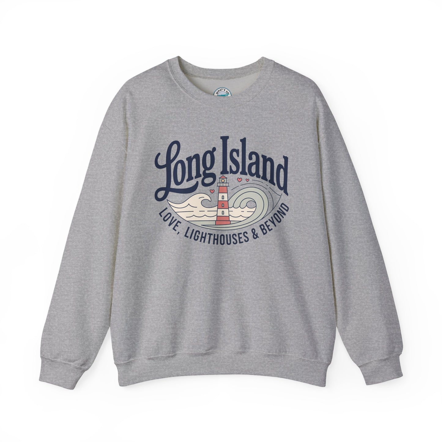 What's Up Long Island? Lighthouse Crewneck Sweatshirt — Love, Lighthouses & Beyond