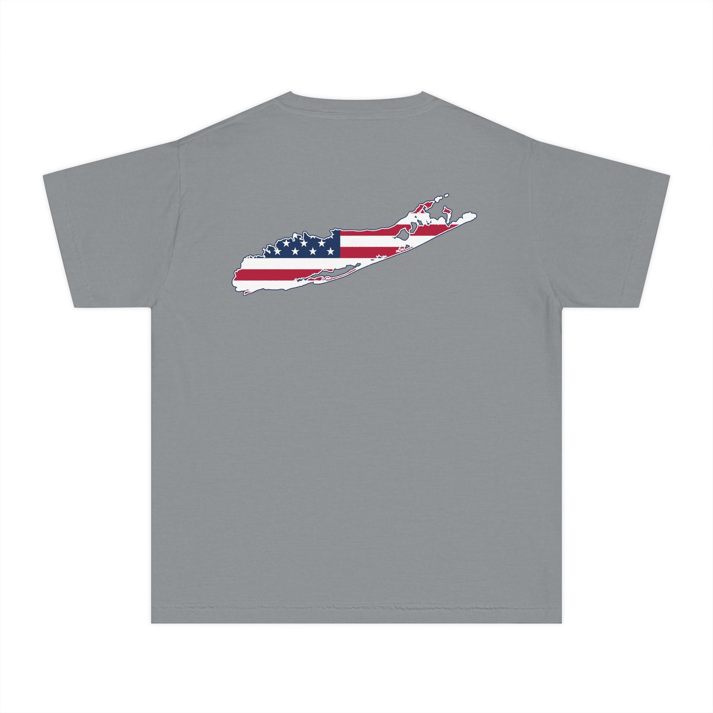 What's Up Long Island? Youth USA Long Island Flag Tee - Perfect for Independence Day, Casual Wear