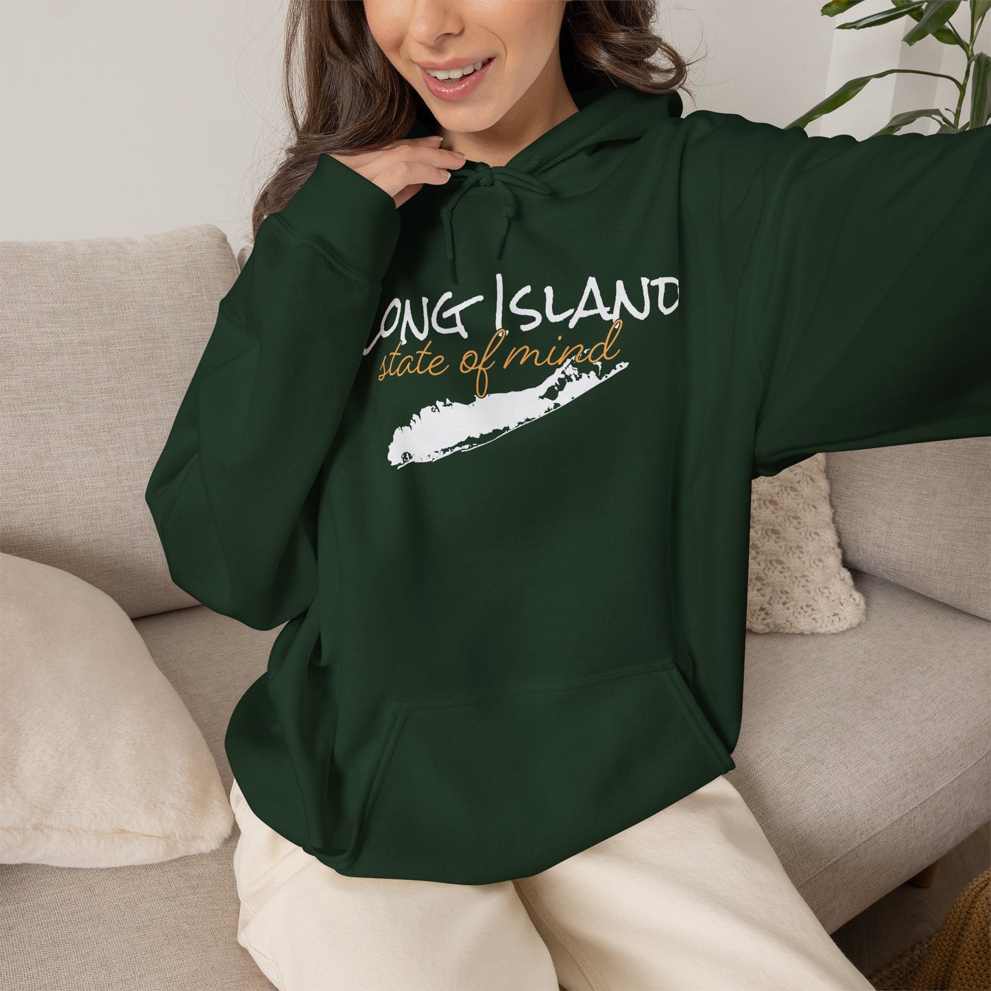 Long Island 'State of Mind' Hoodie — Coastal Island Unisex Graphic Pullover