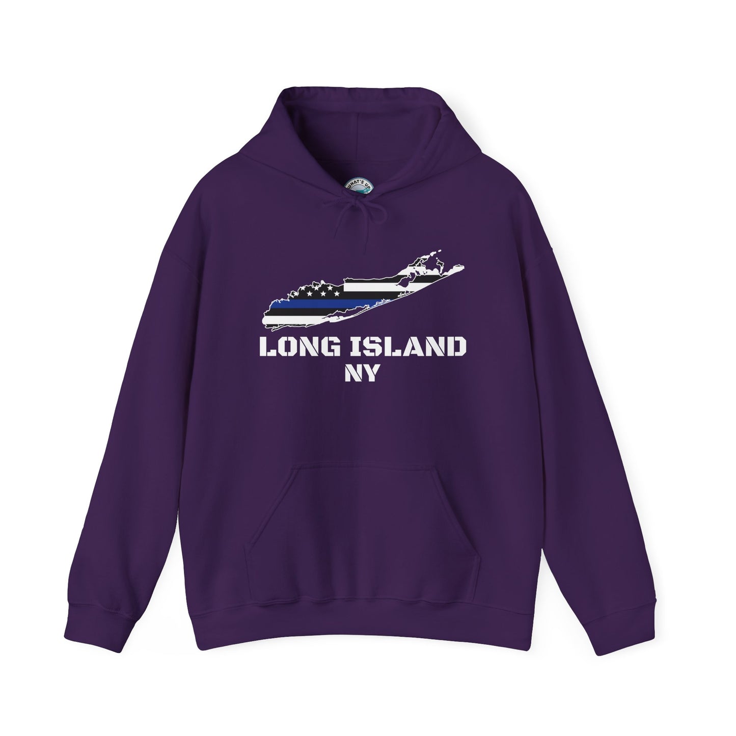 What's Up Long Island? NY Back the Blue Unisex Heavy Blend™ Hooded Sweatshirt