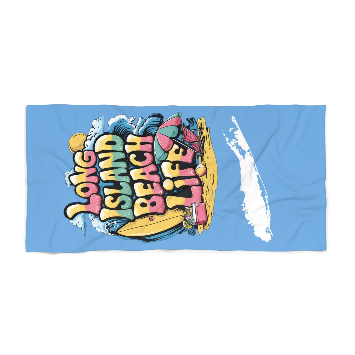 What's Up Long Island? Beach Life - 5 Colors Beach Towel