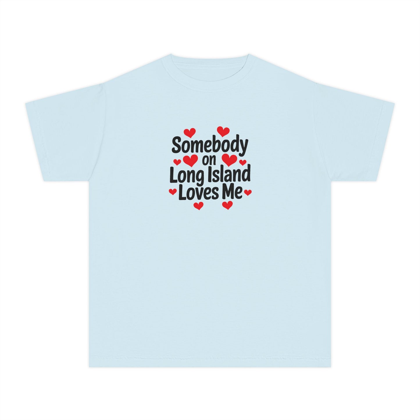 What's Up Long Island? Youth Midweight Tee - 'Somebody on Long Island Loves Me'