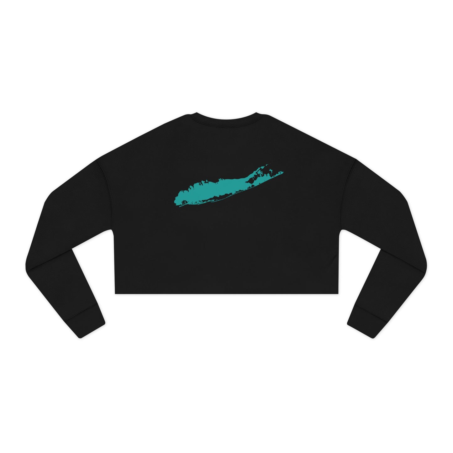 What's Up Long Island? Women's Cropped Sweatshirt - Print on front and back, Cozy, Stylish, Perfect for Casual Outings