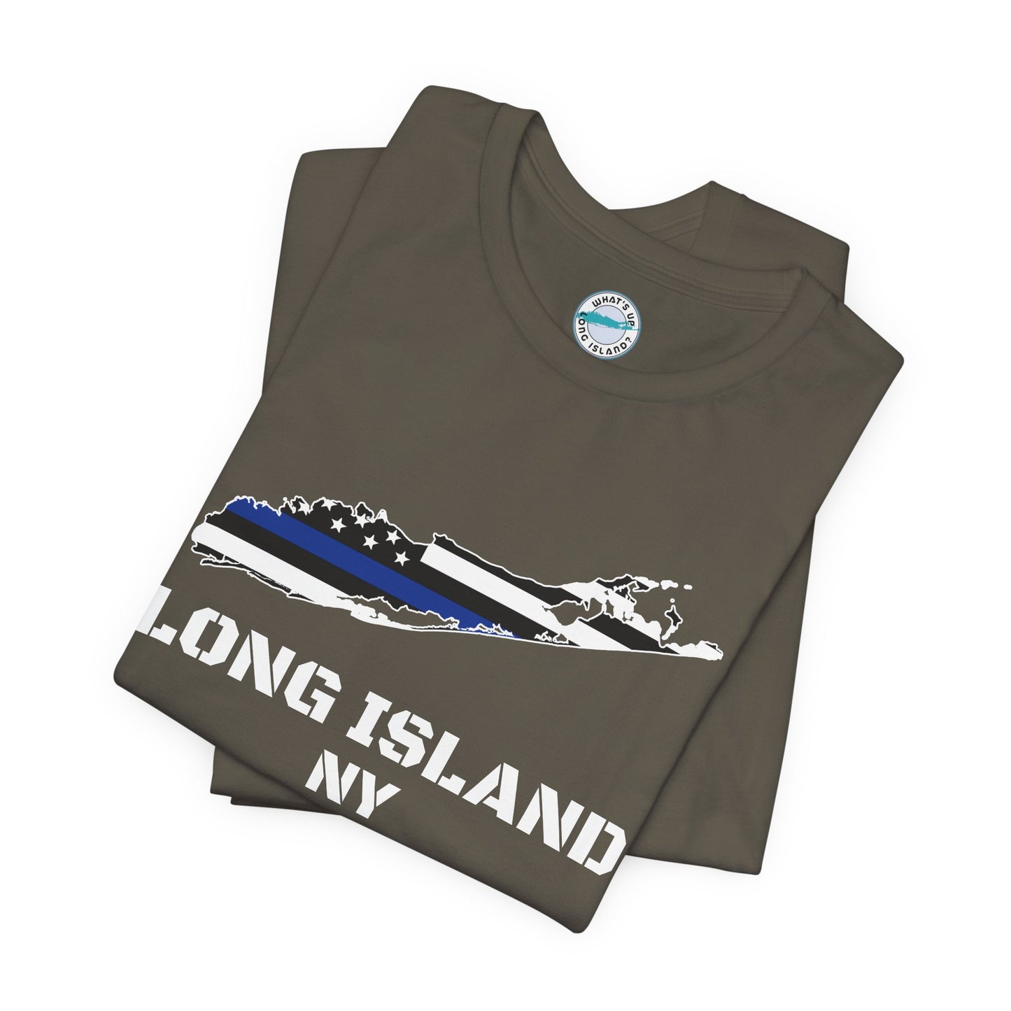Blue Line Tee: Support Our Long Island Heroes, Unisex Short Sleeve T-Shirt, Law Enforcement Apparel, Police Support Shirt, Patriotic Gift, Casual Wear