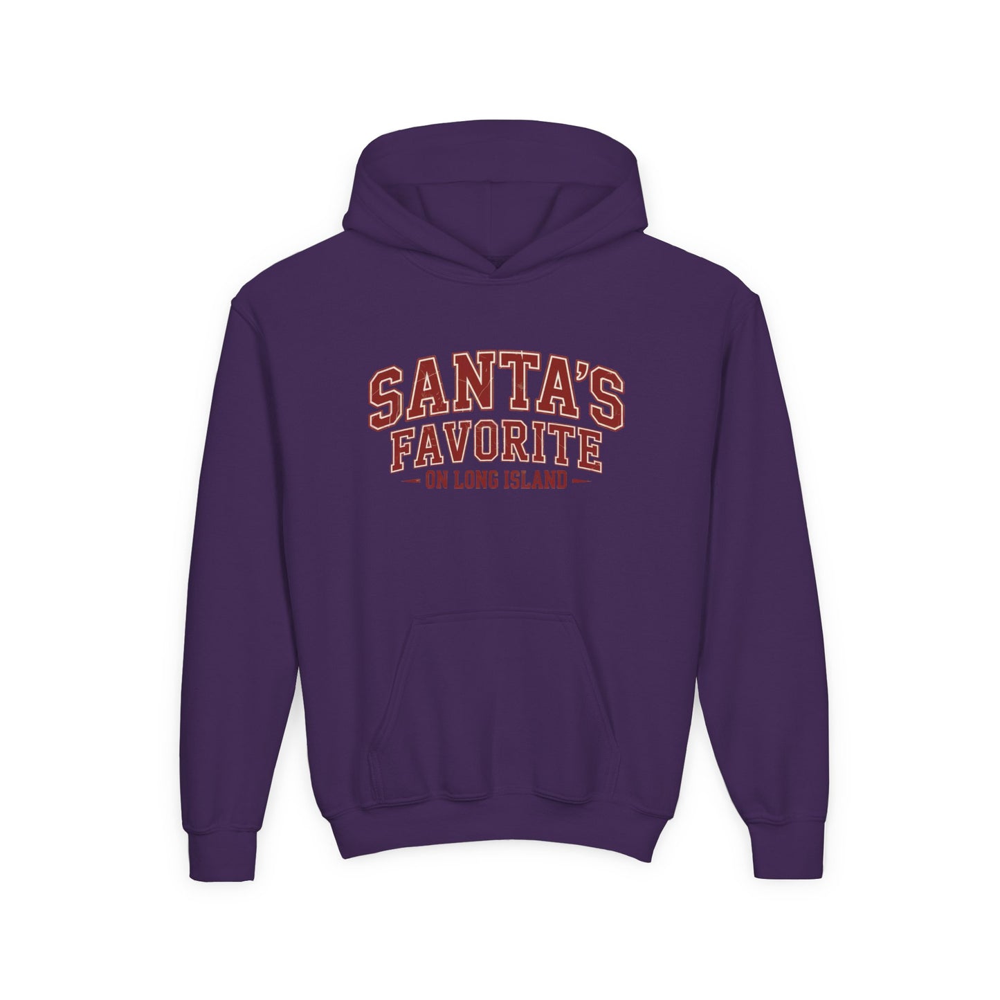 What's Up Long Island? Santa's Favorite Youth Hoodie - Holiday Gift, Christmas Apparel, Fun Family Sweatshirt, Winter Warmth, Long Island Love