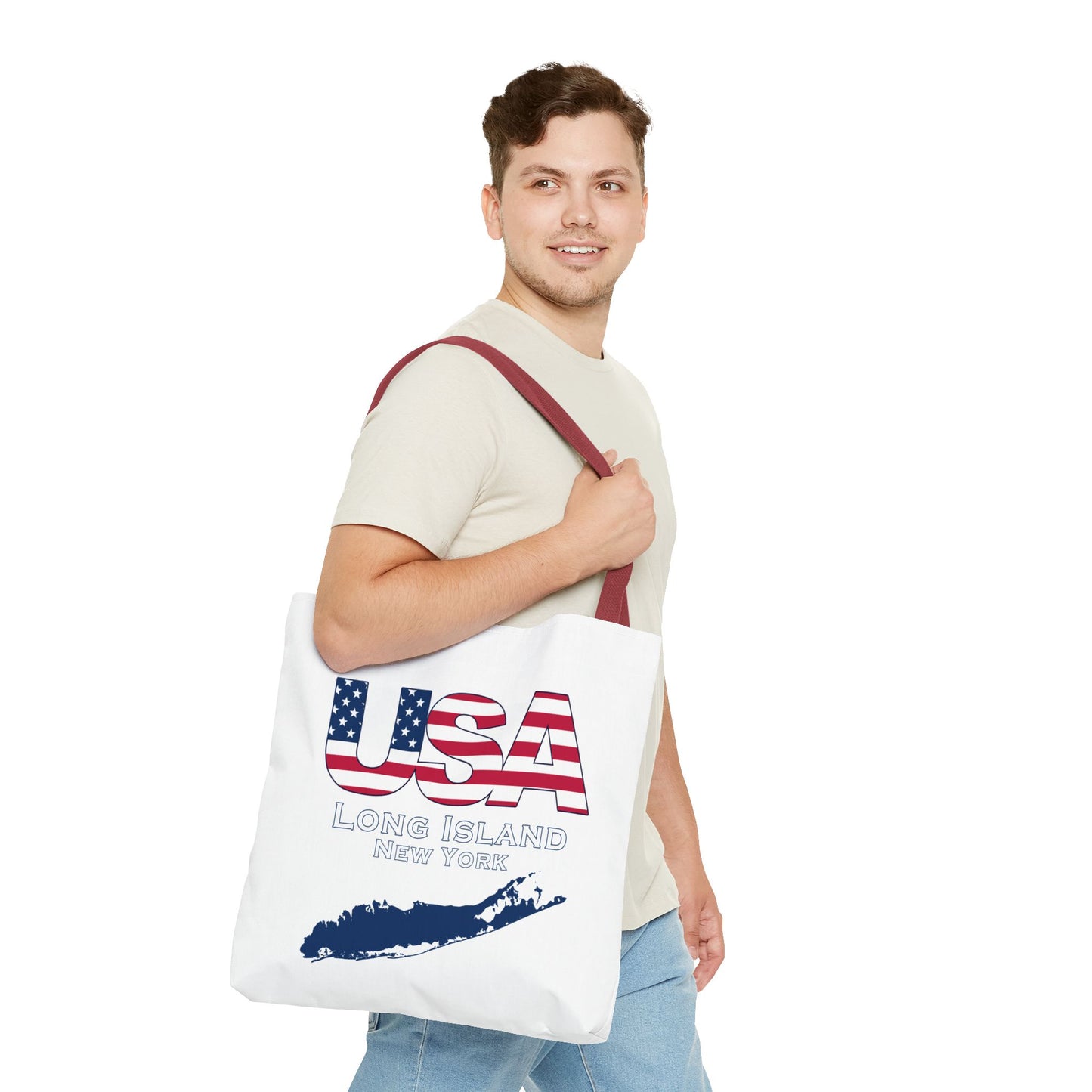 USA What's Up Long Island? Tote Bag - Stylish Travel & Beach Accessory - 2 sizes