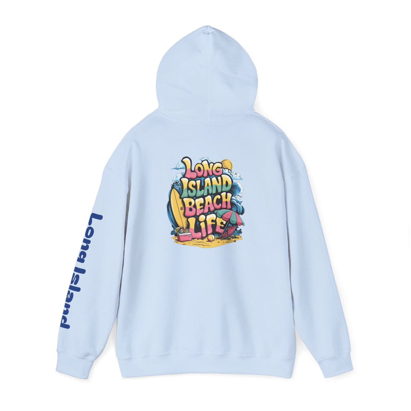 What's Up Long Island? Beach Life Unisex Hoodie – Relaxed Summer Vibes & Coastal Love