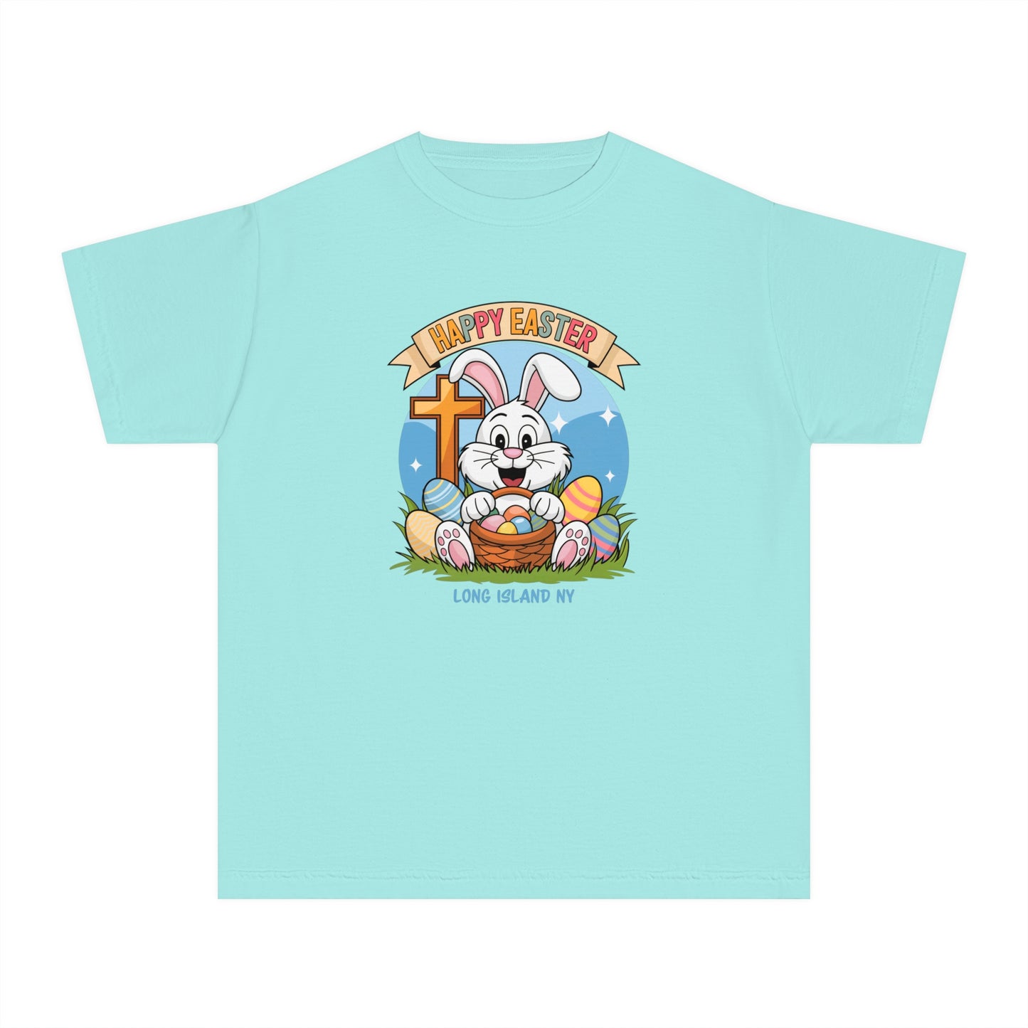 What's Up Long Island? Happy Easter Bunny from Long Island - Youth Midweight Tee