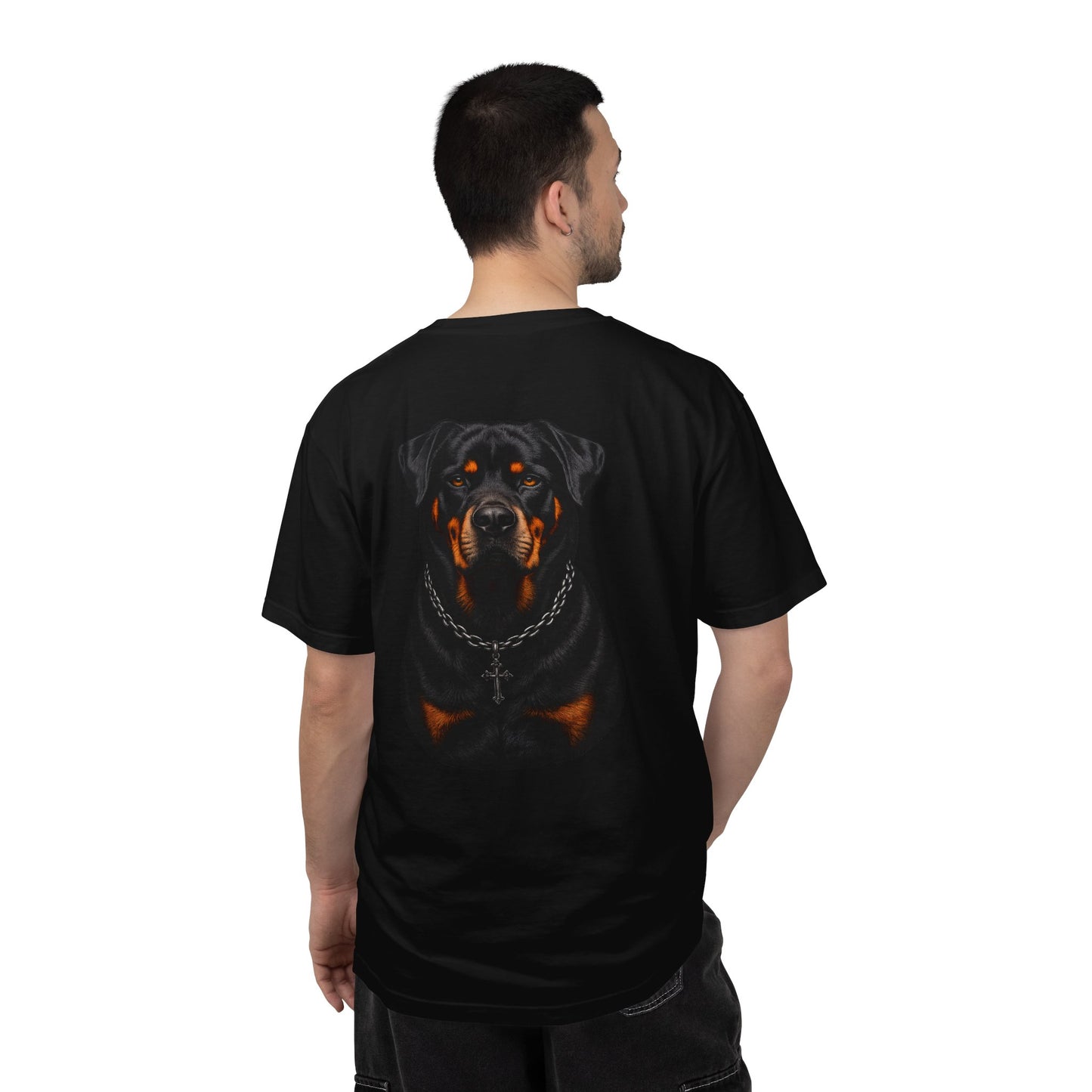 Rottweiler Cross T-Shirt — Gothic Dog Portrait Tee