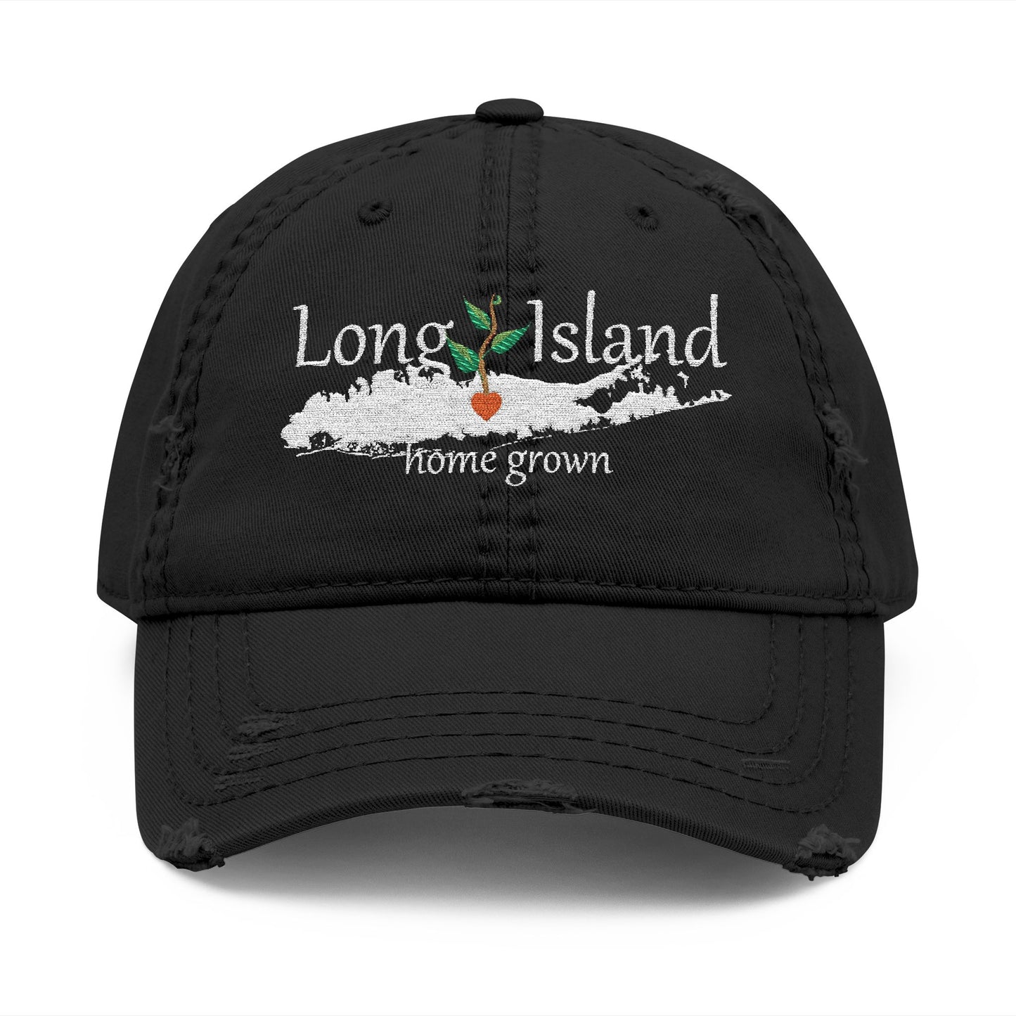 What's Up Long Island? Home Grown Embroidered Distressed Hat