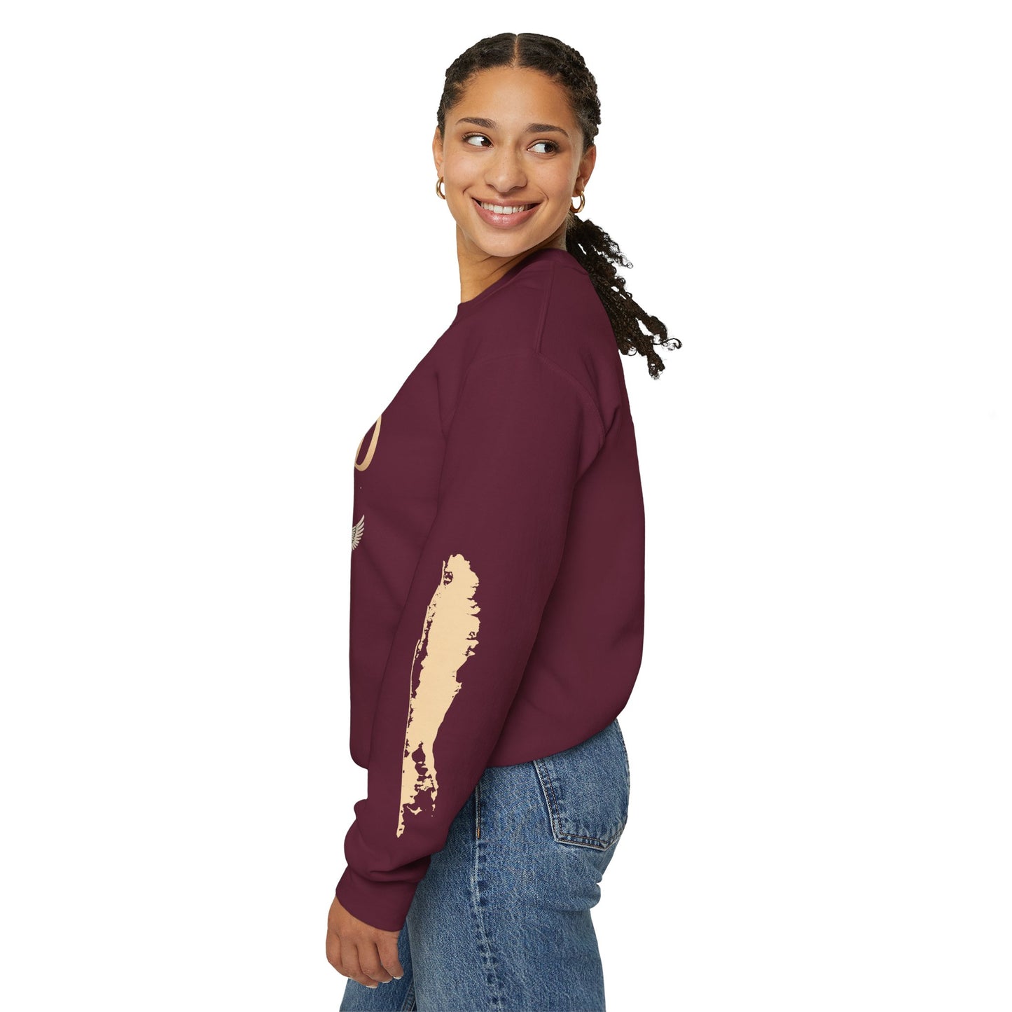 What's Up Long Island? Nativity, Angels & Silent Nights Unisex Crewneck Sweatshirt | Cozy Holiday Apparel, Gift for Christmas