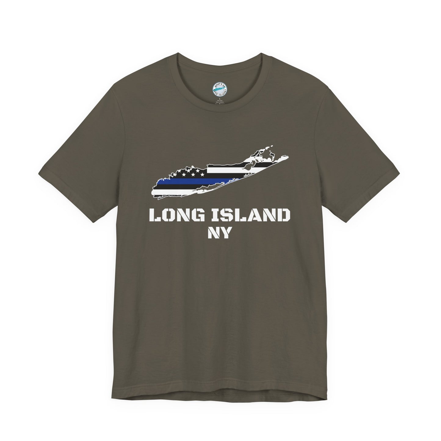 Blue Line Tee: Support Our Long Island Heroes, Unisex Short Sleeve T-Shirt, Law Enforcement Apparel, Police Support Shirt, Patriotic Gift, Casual Wear