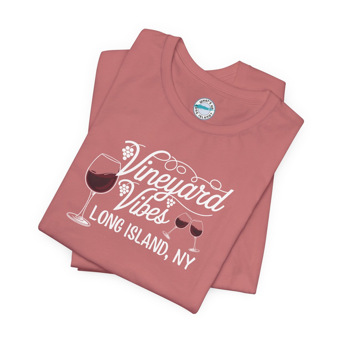 What's Up Long Island? Vineyard Vibes Unisex Jersey Tee - Long Island, NY Wine Lover Shirt