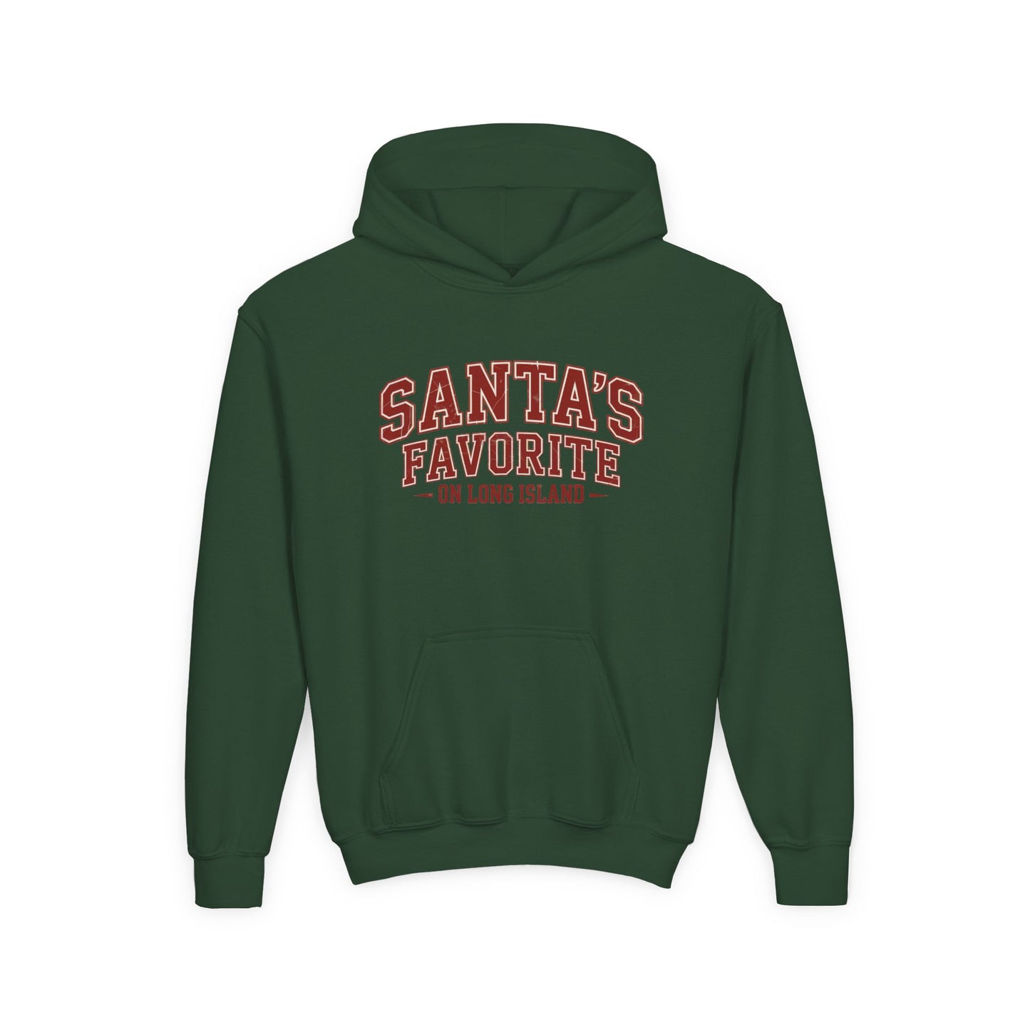 What's Up Long Island? Santa's Favorite Youth Hoodie - Holiday Gift, Christmas Apparel, Fun Family Sweatshirt, Winter Warmth, Long Island Love