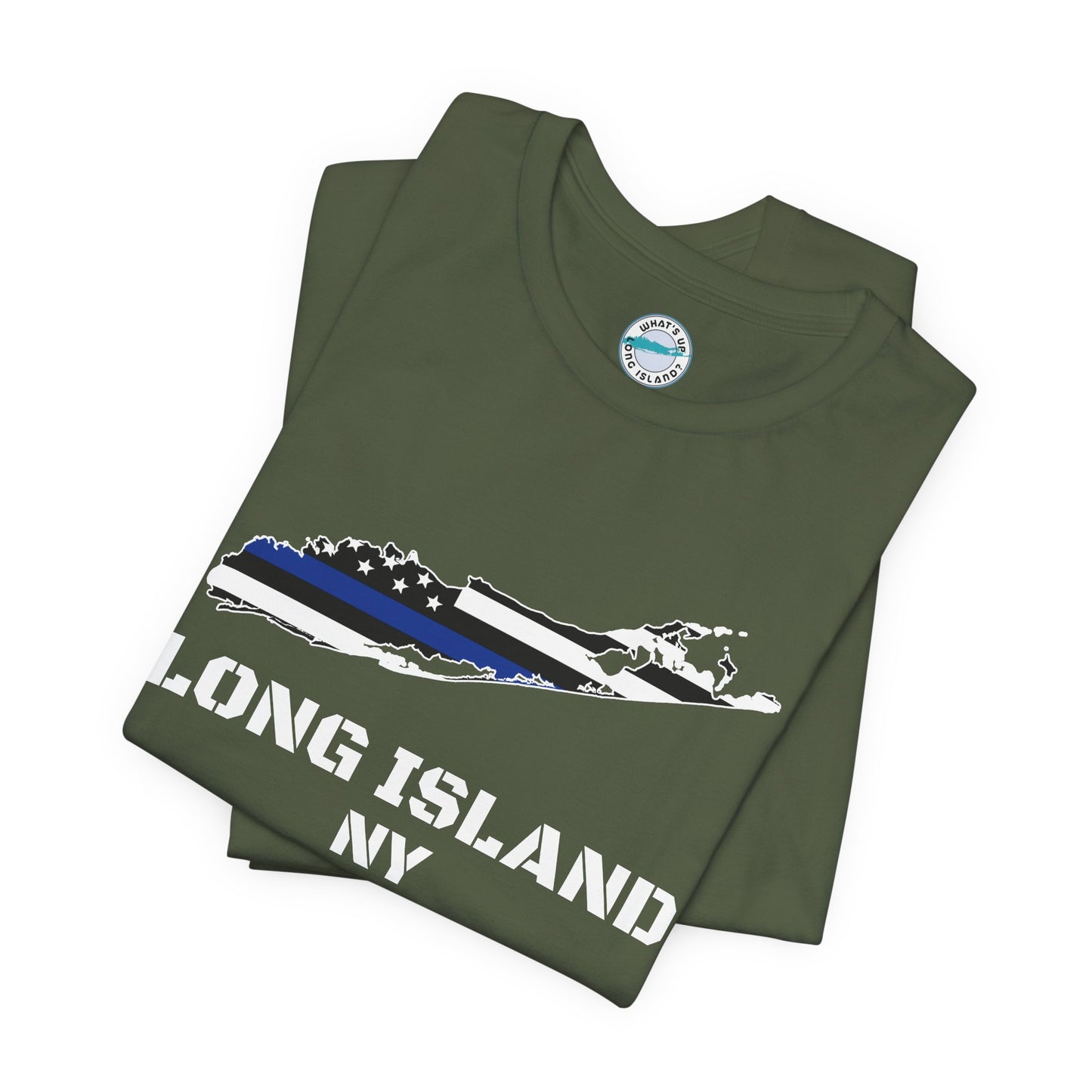 Blue Line Tee: Support Our Long Island Heroes, Unisex Short Sleeve T-Shirt, Law Enforcement Apparel, Police Support Shirt, Patriotic Gift, Casual Wear