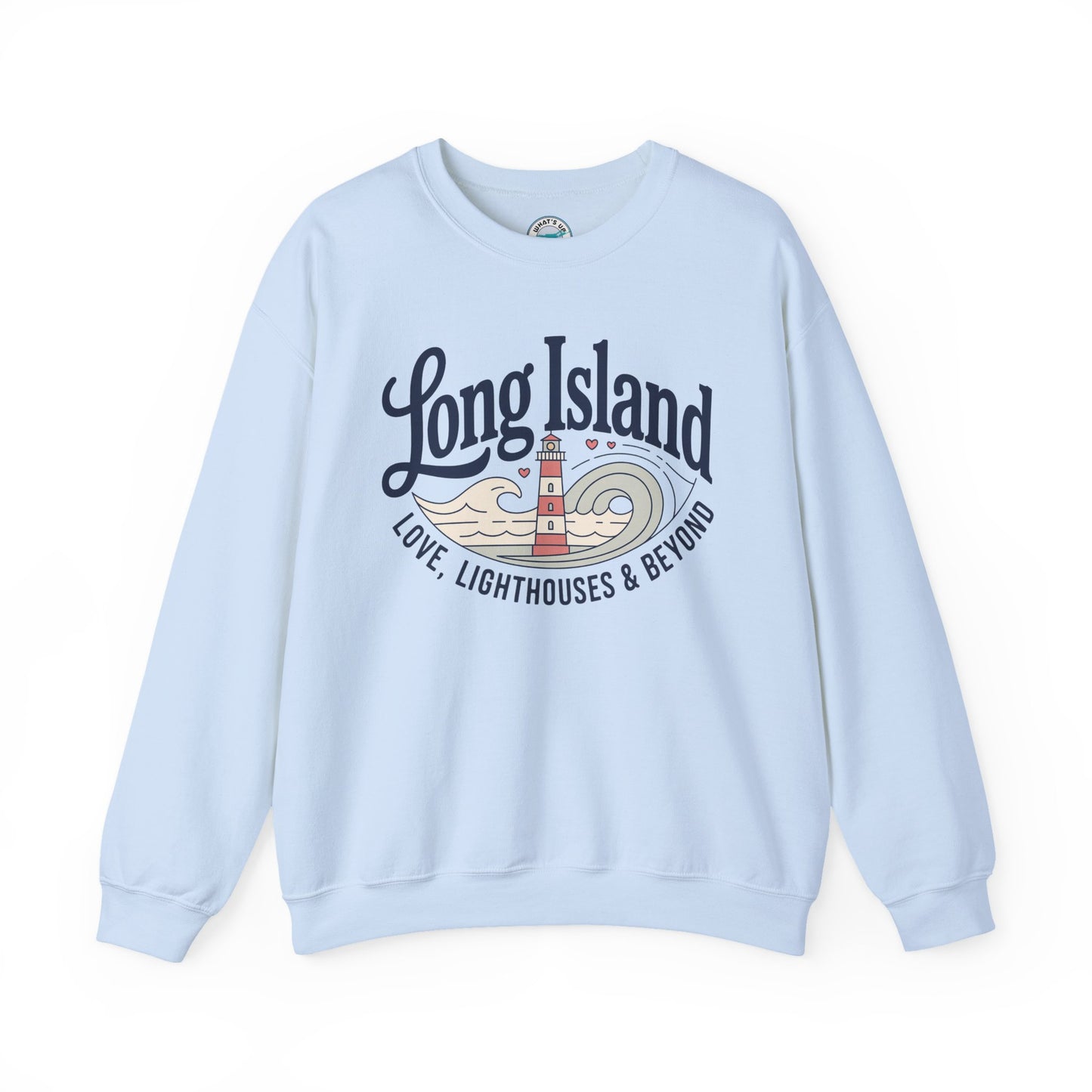What's Up Long Island? Lighthouse Crewneck Sweatshirt — Love, Lighthouses & Beyond